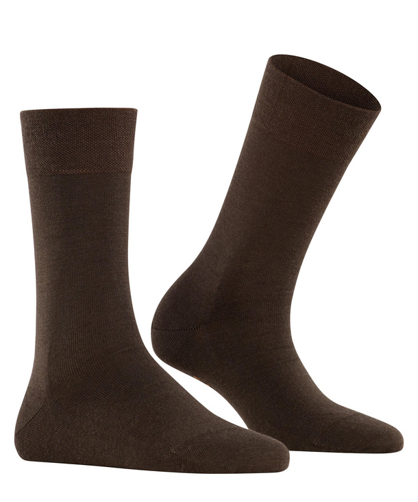 Chaussettes laine sans élastique dame FALKE "Berlin Sensitive" 46226 - Dark Brown 5230