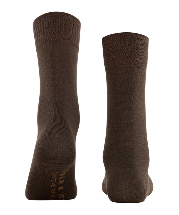 Chaussettes laine sans élastique dame FALKE "Berlin Sensitive" 46226 - Dark Brown 5230