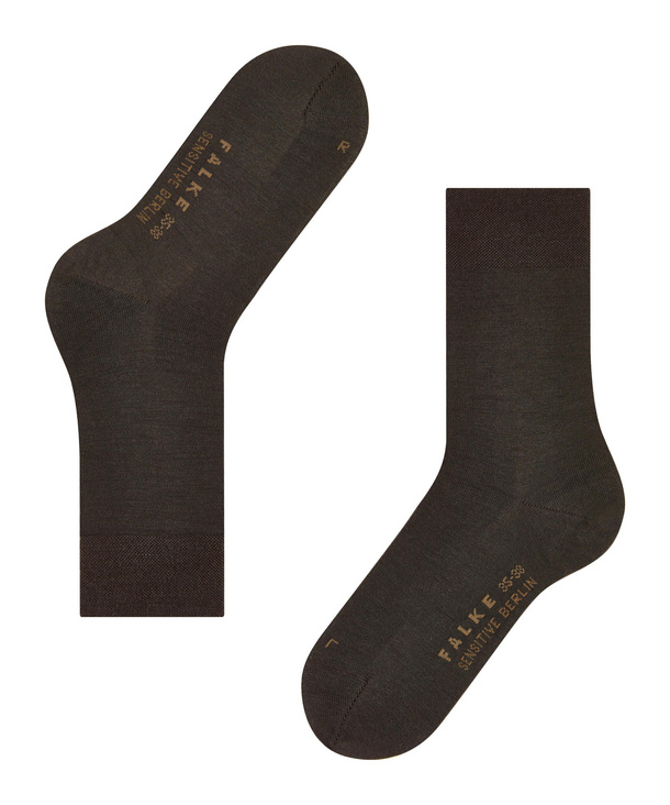 Chaussettes laine sans élastique dame FALKE "Berlin Sensitive" 46226 - Dark Brown 5230