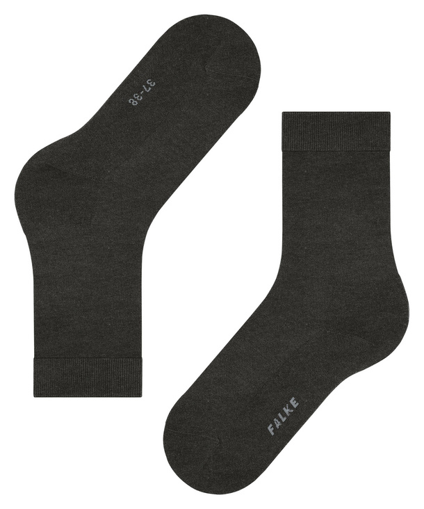 Chaussettes laine&lyocell dame FALKE "ClimaWool" 46484 - Anthra. Mel. 3117