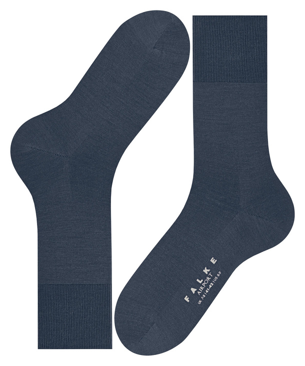 Chaussettes Hommes Laine FALKE "Airport " 14435 - Space blue 6116