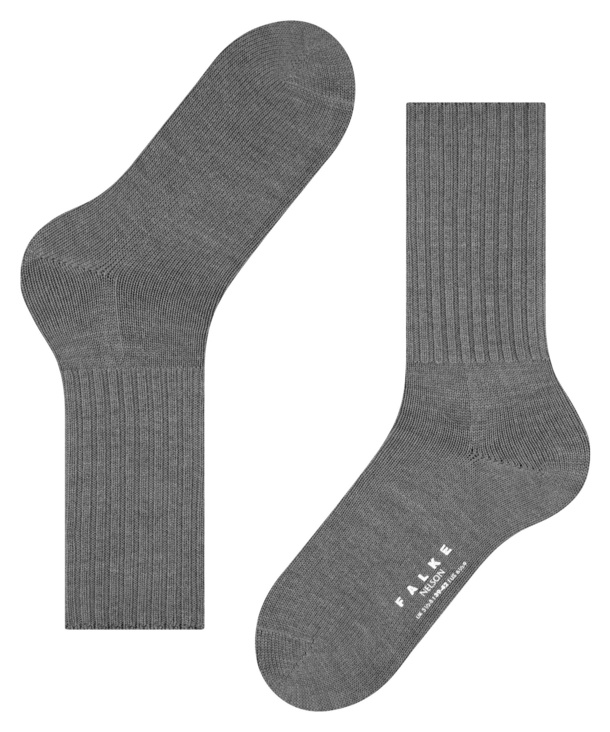 Chaussettes Hommes Laine FALKE "Nelson" 14497 - Anthracite mêlé 3080