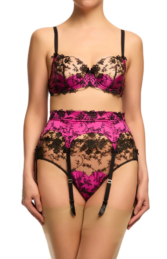 Soutien-gorge Corbeille DITA VON TEESE "Victresse" D59041 - Black Chartreuse