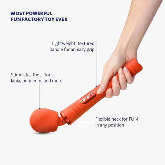 Vibromasseur Wand corps & clitoris rechargeable FUN FACTORY "Vim" - Orange