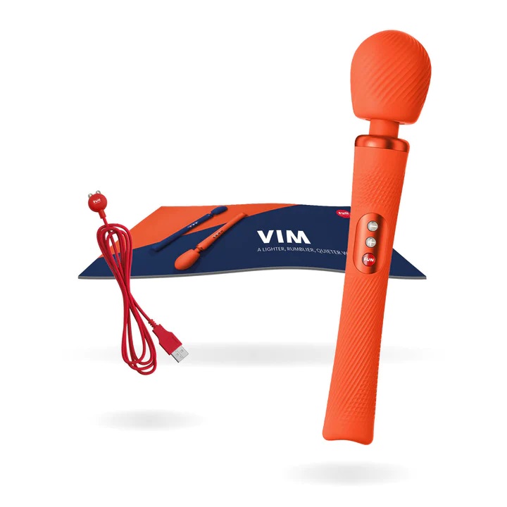 Vibromasseur Wand corps & clitoris rechargeable FUN FACTORY "Vim" - Orange