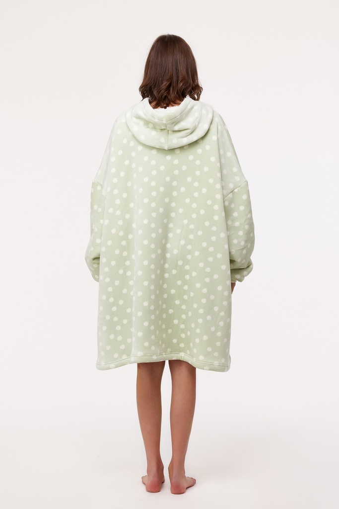 Sweat à capuche adulte en velours WOODY 232-12-YXL-V - Vert 957