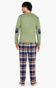Pyjama long homme en pilou 100%coton bio ARTHUR "John" BOS - Marine RUGBH23