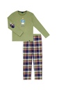 Pyjama long homme en pilou 100%coton bio ARTHUR "John" BOS - Marine RUGBH23