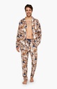 Pyjama long homme boutonné 100%coton pilou ARTHUR "Teddy 40ans" PLC - Noisette TEDDH23