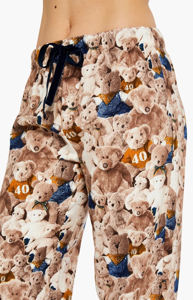 Pyjama long femme boutonné 100%coton pilou ARTHUR "Teddy 40ans" PPF - Noisette TEDDH23