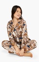 Pyjama long femme boutonné 100%coton pilou ARTHUR "Teddy 40ans" PPF - Noisette TEDDH23