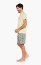 Pyjama short homme 100%coton bio ARTHUR "Night Clubber" PAU - Kaki GOLFH23