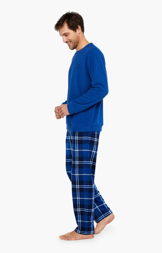 Pyjama long homme en polaire ARTHUR "Ralf" ERN - Marine RALFH23