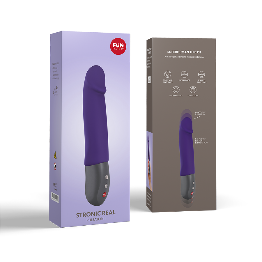 Vibromasseur pulsateur réaliste FUN FACTORY "Stronic Real" - Mauve