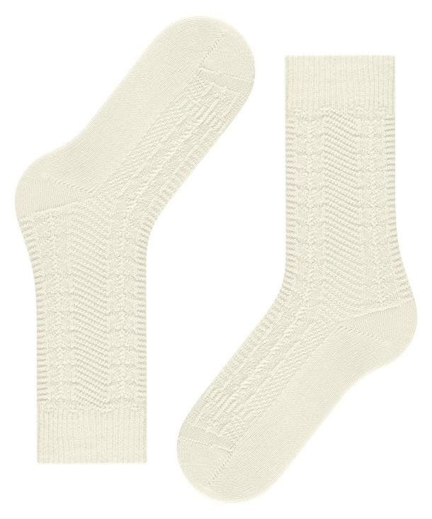 Chaussettes 75%laine dames FALKE "Melody" 46313 - Woolwhite 2060