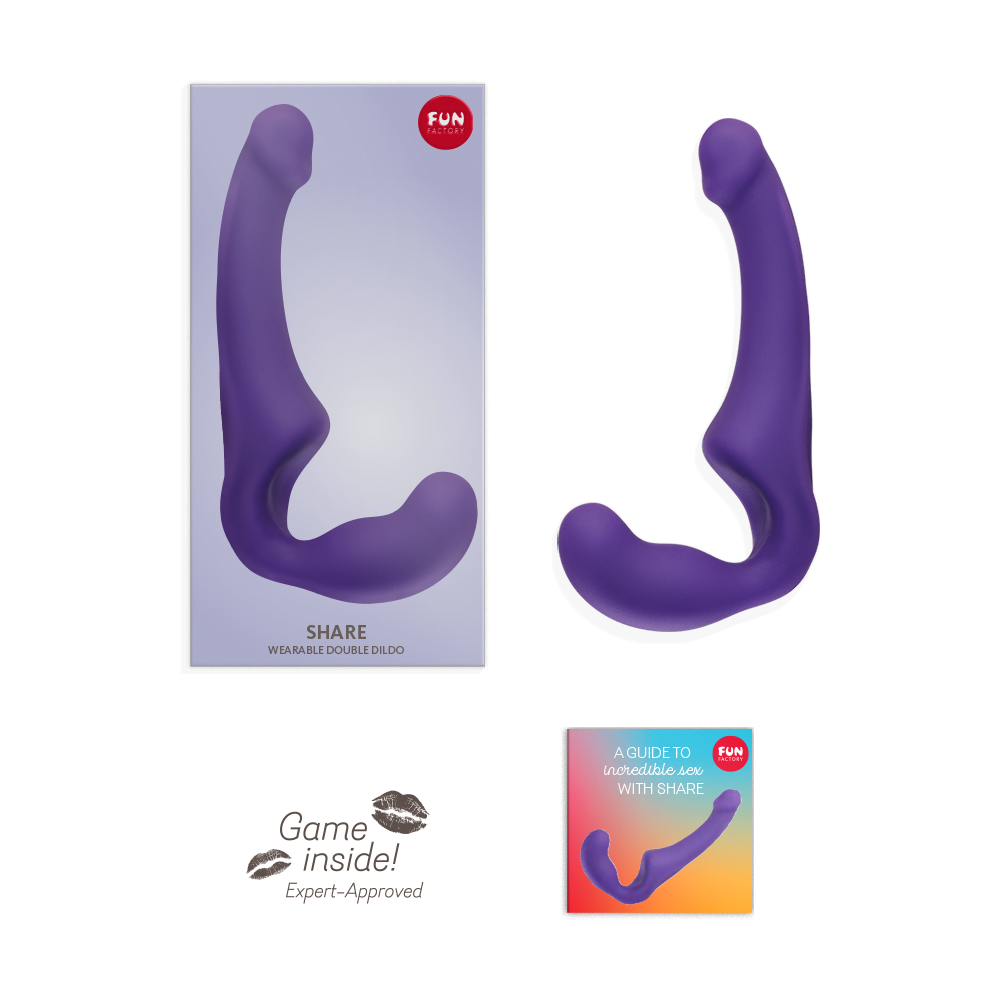 Double godemichet pour couple sans ceinture FUN FACTORY "Share" - Violet