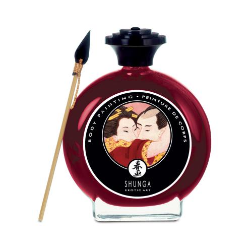 Peinture de corps comestible SHUNGA "Body painting" 100ml - Vin Pétillant Fraise