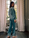 Pyjama en velours et dentelle MARJOLAINE "Ruby" 5RUB5501 - Cèdre 0091