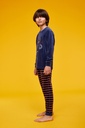 Pyjama long enfant unisexe WOODY "Mammouth" 232-10-PLC-V - Bleu 834