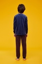 Pyjama long enfant unisexe WOODY "Mammouth" 232-10-PLC-V - Bleu 834