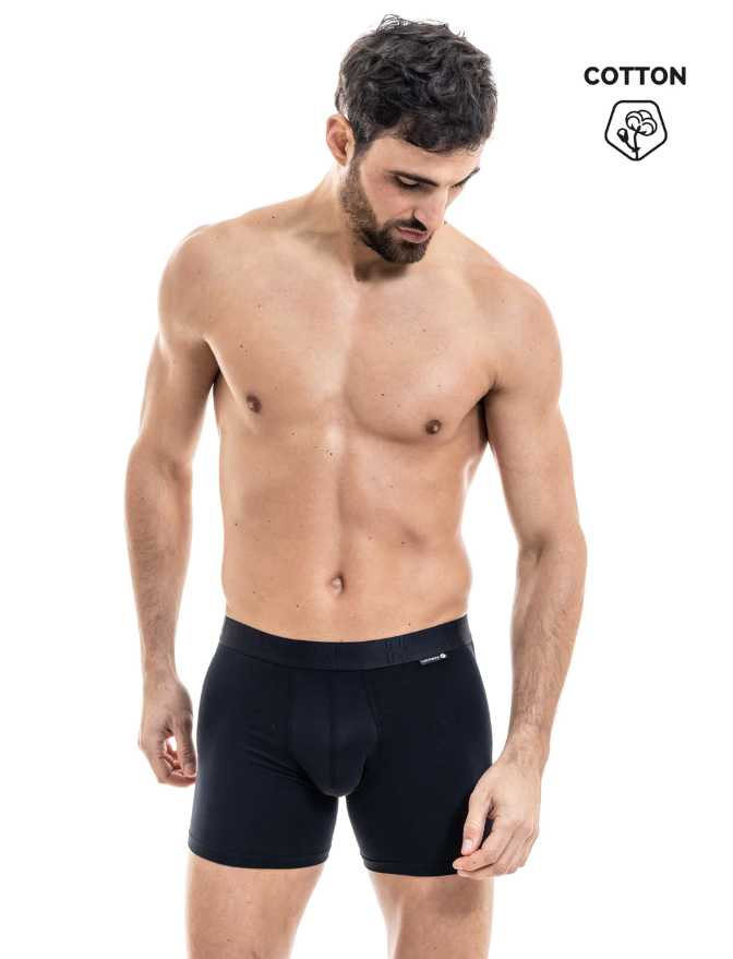 Boxer homme modal avec maintien intérieur LOIC HENRY "Every-D" KBM003N - Noir