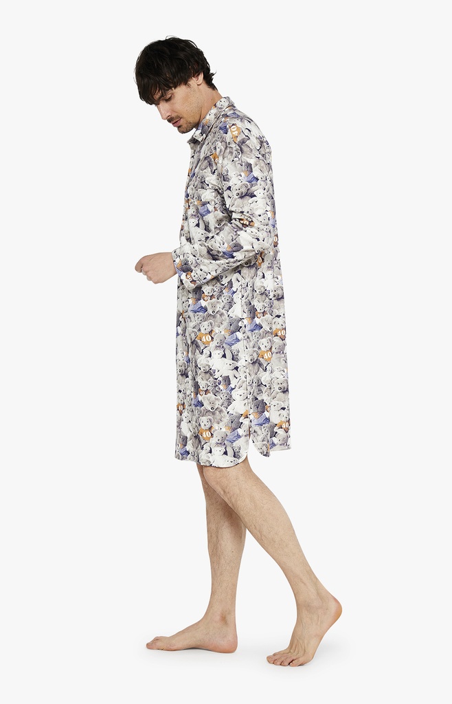 Chemise de nuit en pilou ARTHUR "Grand-Père" CGI - Noisette TEDDH23