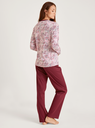 Pyjama dame longues manches CALIDA "Midnight Flowers" 43356 - Mars Red 116