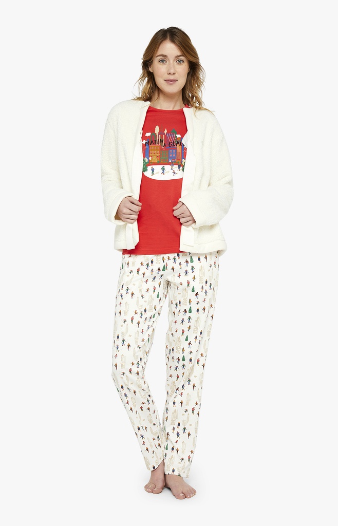 Pyjama long femme ARTHUR MOL - Blanc PATIH23