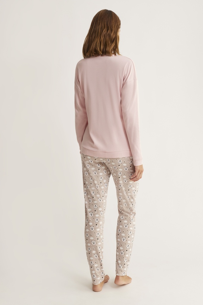 Duo Pyjama + Veste polar à tirette PROMISE N17023 - Rose 003