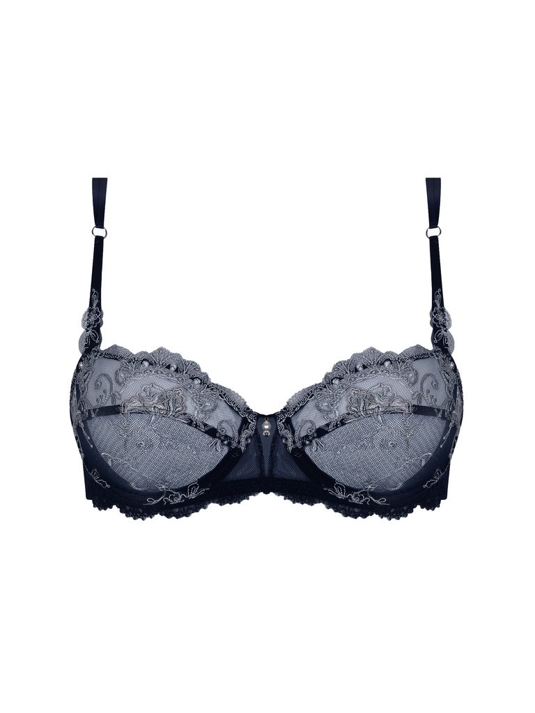 Soutien-gorge corbeille LISE CHARMEL "Déesse en Glam" ACH3015 - Marine Argent 15083