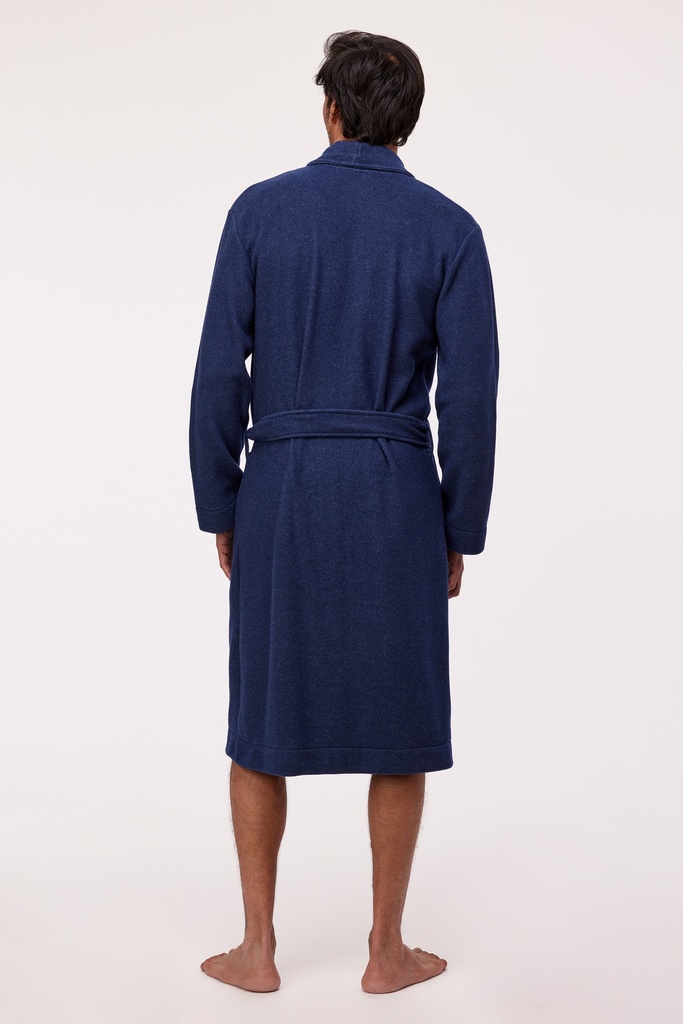 Peignoir homme à nouer WOODY 232-11-MDS-D - Bleu 826