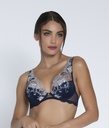 Soutien-gorge armature 1/2 mousse triangle LISE CHARMEL "Déesse en Glam" ACH7015 - Marine Argent 15083