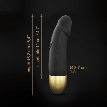 Petit vibromasseur réaliste point G DORCEL "Real vibration 2.0" - Noir & Or