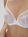 Soutien-gorge armature décolleté plongeant SIMONE PERELE "Wish" 12B319 - Blanc Cristal 009