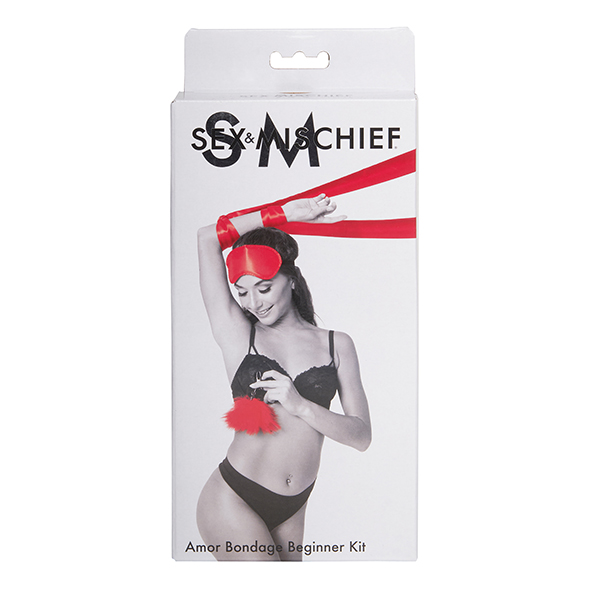 Kit S&M pour jeux bondage SPORTSHEETS - SEX & MISCHIEF "Amor bondage beginner kit" - 4 pièces