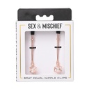 Pinces pour seins SPORTSHEETS - SEX & MISCHIEF "Brat Pearl Nipple Clips"