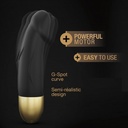 Petit vibromasseur réaliste point G DORCEL "Real vibration 2.0" - Noir & Or