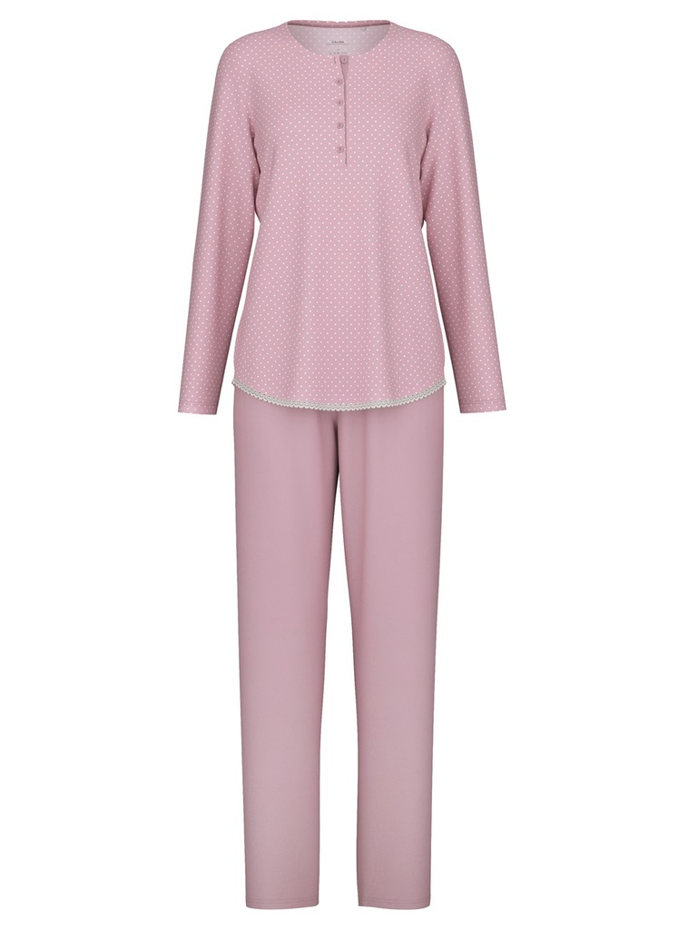 Pyjama dame longues manches CALIDA "Midnight Dreams" 42253 - Mauve Shadow 312