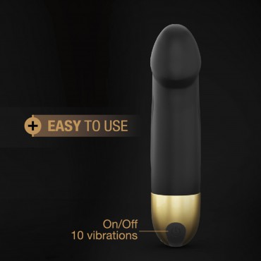 Petit vibromasseur réaliste point G DORCEL "Real vibration 2.0" - Noir & Or