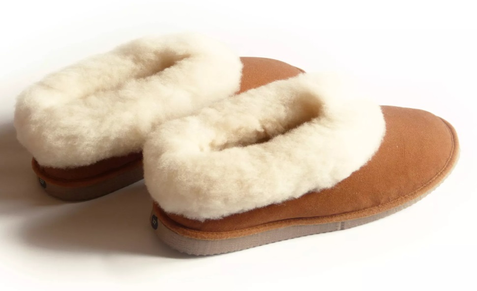 Pantoufle Slippers peau de mouton DGRANDIOSE - CMCA - Camel