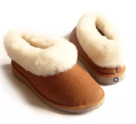 Pantoufle Slippers peau de mouton DGRANDIOSE - CMCA - Camel