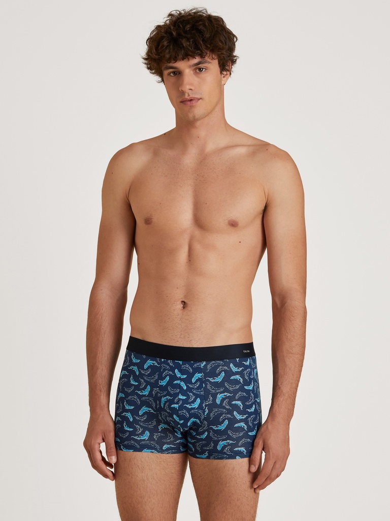 Boxer homme fantaisie 94% coton CALIDA "Cotton Code Design" 26980 - Bleu danube 398