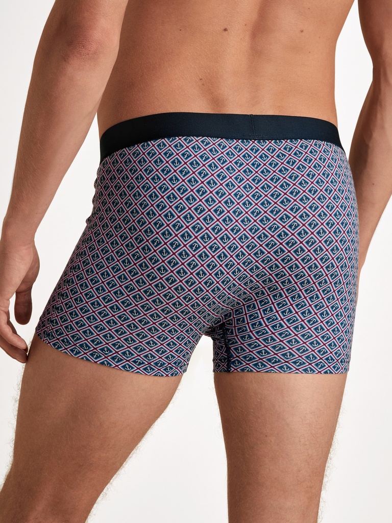 Boxer homme fantaisie 94% coton CALIDA "Cotton Code Design" 26980 - Amaranth 814