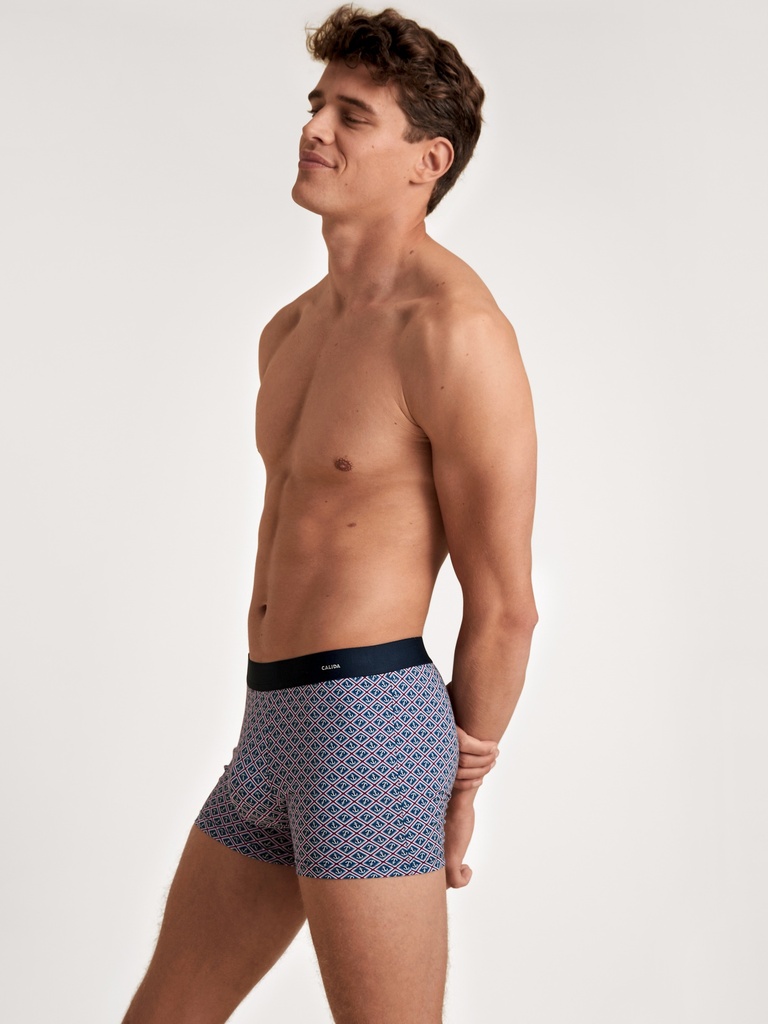 Boxer homme fantaisie 94% coton CALIDA "Cotton Code Design" 26980 - Amaranth 814