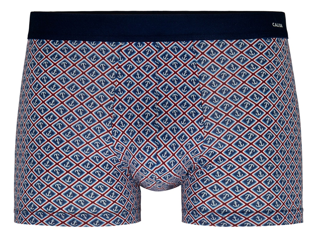 Boxer homme fantaisie 94% coton CALIDA "Cotton Code Design" 26980 - Amaranth 814