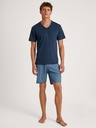 Pyjama short homme 100% coton CALIDA "Relax Streamline 2" 46182 - Inignia Blue 407