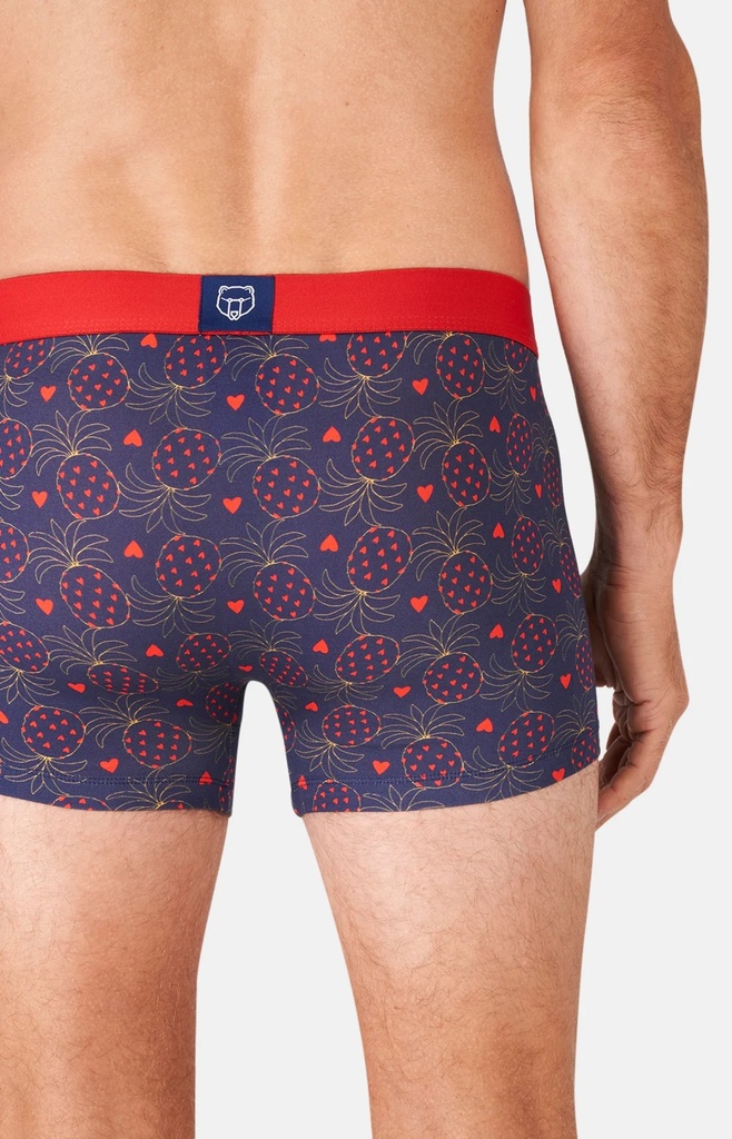 Boxer homme coton bio ARTHUR "Fruit Défendu" MAC - St Val Rouge Marine SVALE24