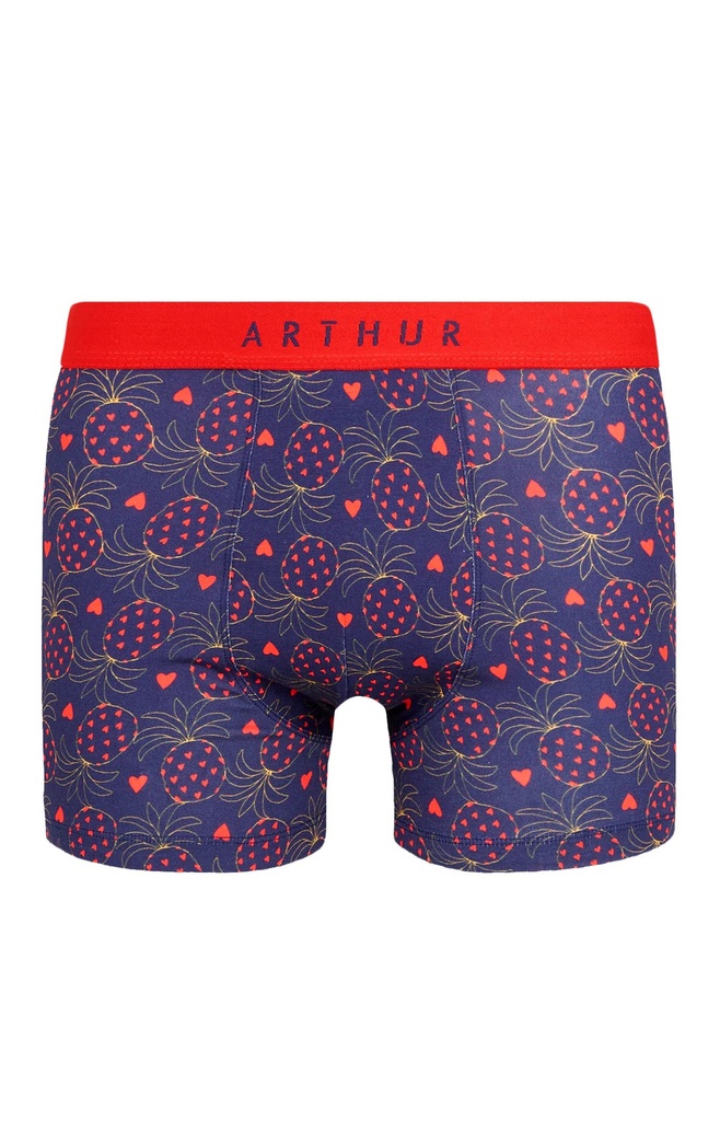 Boxer homme coton bio ARTHUR "Fruit Défendu" MAC - St Val Rouge Marine SVALE24