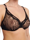 Soutien-gorge armaturé plongeant CHANTELLE "Xtravagant" C06GM - Noir 011