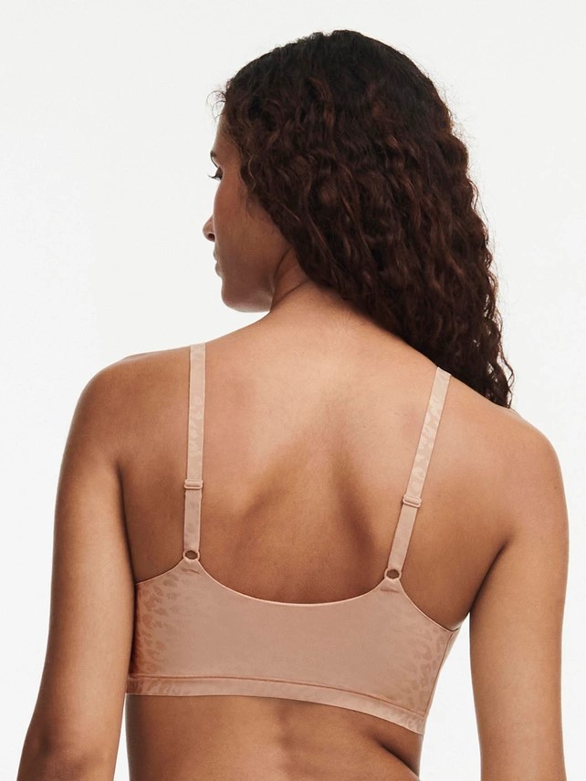 Soutien-gorge bralette sans armature à coques CHANTELLE "Softstretch" C11DQ1 - Imprimè Léopard Scientillant 0X7